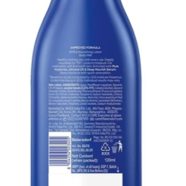Nivea Almond Oil Body Milk Nourishing Lotion for Very Dry Skin 120 ml