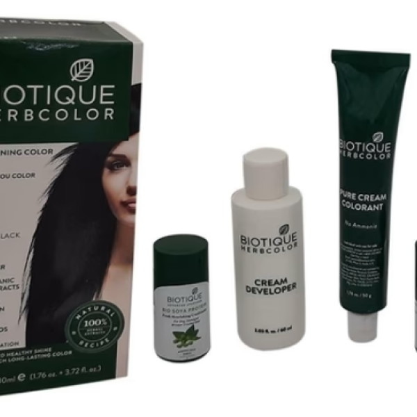Biotique Herbcolor Conditioning Color, Natural Black (1) 50 g + 110 ml