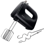 Philips Daily Collection HR3705/10 Hand Mixer with 5 speeds + Turbo, Non-slip grip, Large eject button (Black)