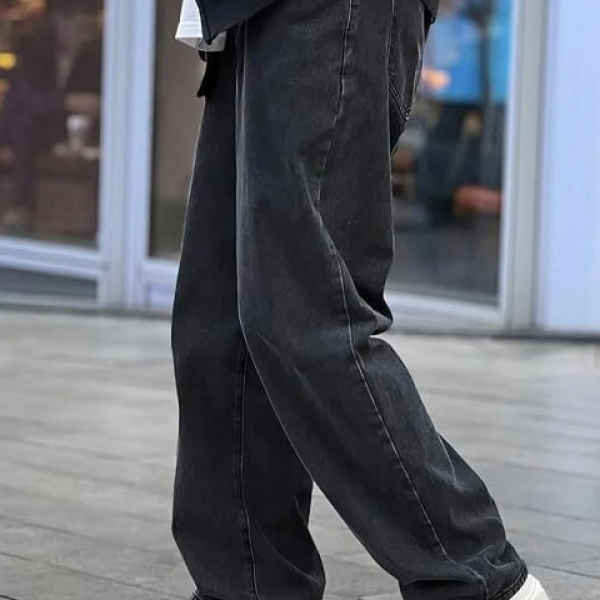 DENIM FIT Men Regular Mid Rise Black Jeans