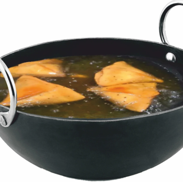 VeerEnterprises Ms Pure Iron / Loha Deep Frying 9 Inches Kadhai 22.5 cm diameter 1.25 L capacity (Iron)
