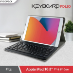 Neopack Smart Folio Case for iPad 25.90 cm (10.2 inch) with Removable Wireless Keyboard, Black 7PAD5