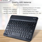 Neopack Smart Folio Case for iPad 25.90 cm (10.2 inch) with Removable Wireless Keyboard, Black 7PAD5