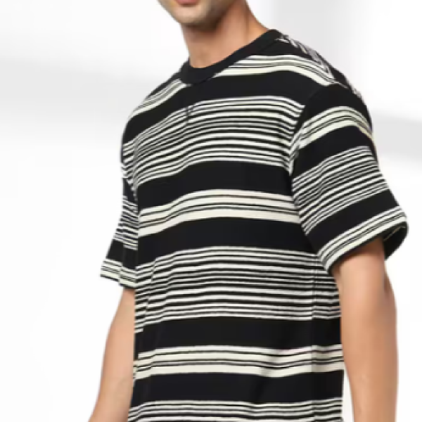 Men Stripes Relaxed Fit T-Shirt