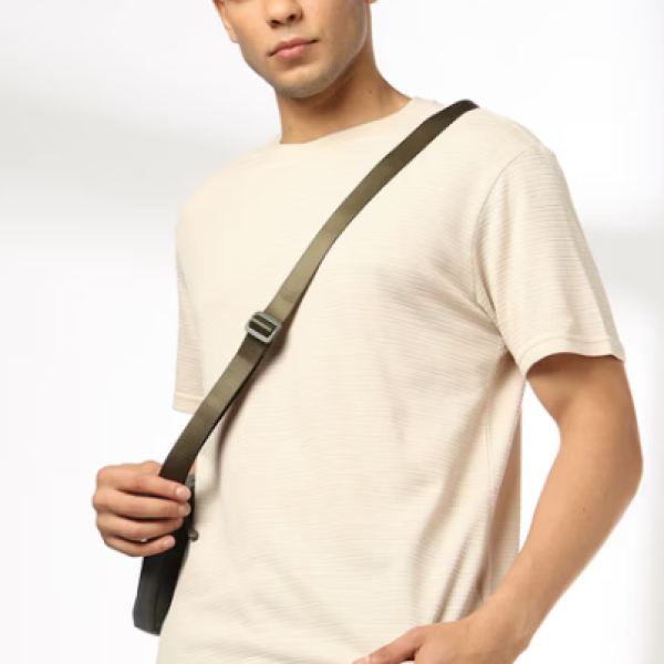 Men Regular Fit Crew-Neck T-Shirt