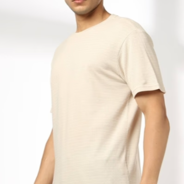 Men Regular Fit Crew-Neck T-Shirt