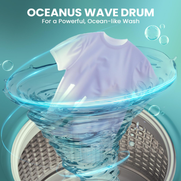 Haier 7 Kg, Oceanus Wave Drum, 15 Min Quick Wash, Magic Filter, 8 Wash Programs, Fully Automatic Top Load Washing Machine (HWM70-AE | Moonlight Silver)