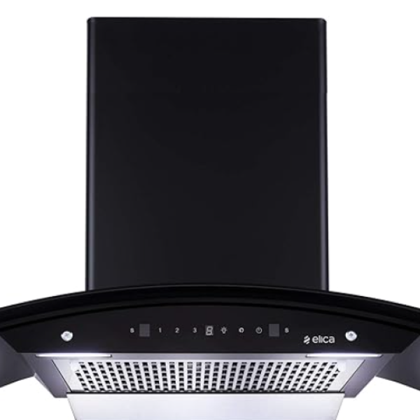 Elica 90 cm 1350 m3/hr Filterless Autoclean Kitchen Chimney with 15 Years Motor & 5 Years Comprehensive Warranty (WDFL 906 HAC LTW MS NERO, Touch + Motion Sensor Control, Black)