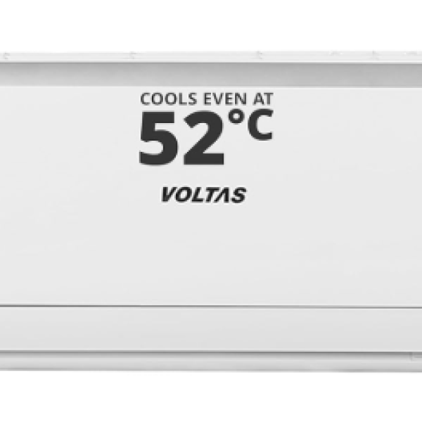 Voltas 243V Vectra Elite 2 ton 3 star inverter Split AC|4-IN-1 Adjustable mode|Energy Efficient|High ambient Cooling-cools even at 52°C|Anti dust filter with Anti-microbial coating|Copper Coil| White