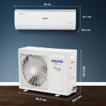 Voltas 243V Vectra Elite 2 ton 3 star inverter Split AC|4-IN-1 Adjustable mode|Energy Efficient|High ambient Cooling-cools even at 52°C|Anti dust filter with Anti-microbial coating|Copper Coil| White