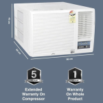 Godrej 1.5 Ton 3 (5 Years Comprehensive Warranty) Turbo Mode, Window AC (Copper, Anti Corrosive Blue Fin, AC 1.5T WFC 18UTC3-WWA Window, White)