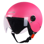Steelbird SBH-16 Furor ISI Certified Open Face Helmet Motorbike Helmet (Dashing Pink with Clear Visor)