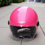 Steelbird SBH-16 Furor ISI Certified Open Face Helmet Motorbike Helmet (Dashing Pink with Clear Visor)
