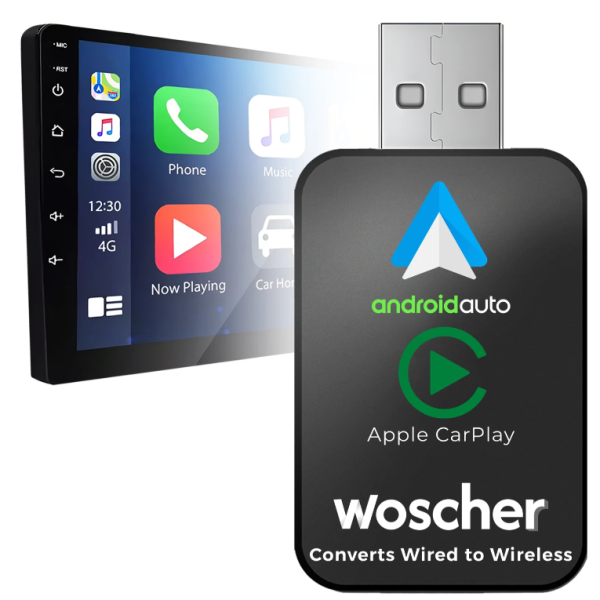 Woscher v5.0 Car Bluetooth Device with Audio Receiver (Black)