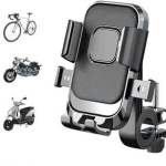 TRYFLY adjustable anti shake cycle & bike mobile stand for all mobile waterproof Bike Mobile Holder (Black)