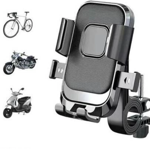 TRYFLY adjustable anti shake cycle & bike mobile stand for all mobile waterproof Bike Mobile Holder (Black)