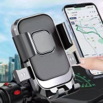 TRYFLY adjustable anti shake cycle & bike mobile stand for all mobile waterproof Bike Mobile Holder (Black)